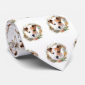 Jack Russell Weihnachtsmann Festliche Jungfrau Krawatte (Gerollt)