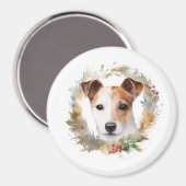 Jack Russell Weihnachtsmann Festliche Jungfrau Magnet (Vorderseite/Rückseite)