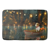 Jack Russell Weihnachtsreise Badematte (Vorderseite)