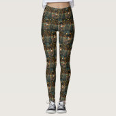 Jack Russell Weihnachtsreise Leggings (Vorderseite)