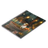 Jack Russell Weihnachtsreise Notizblock (Linke Seite)