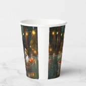 Jack Russell Weihnachtsreise Pappbecher (Rechts)