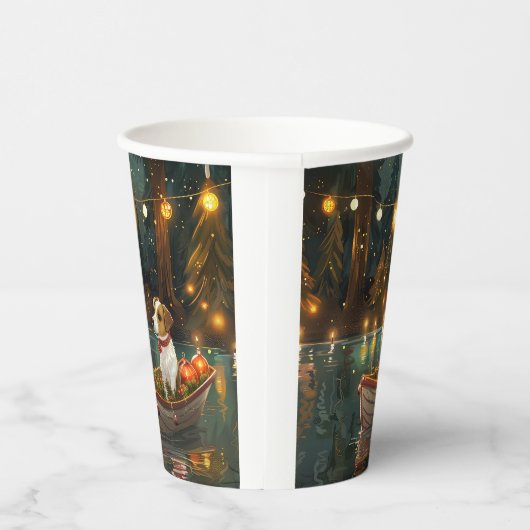 Jack Russell Weihnachtsreise Pappbecher (Rechts)