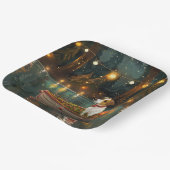 Jack Russell Weihnachtsreise Pappteller (Gewinkelt)