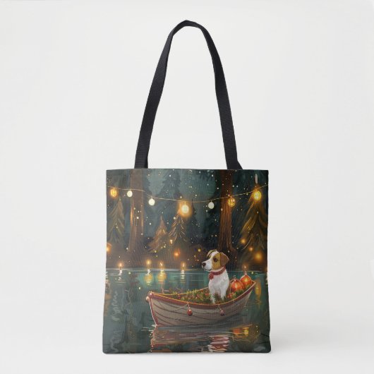 Jack Russell Weihnachtsreise Tasche (Vorderseite)