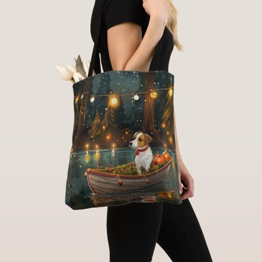 Jack Russell Weihnachtsreise Tasche (Von Nahem)