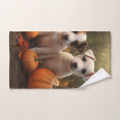 Jack Russell Welpe Autumn Delight Pumpkin Badhandtuch Set (Handtuch)