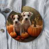 Jack Russell Welpe Autumn Delight Pumpkin Button (Beispiel)