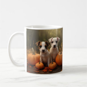 Jack Russell Welpe Autumn Delight Pumpkin Kaffeetasse