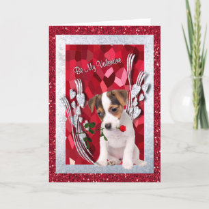 Jack-Russell-Welpe ist meine Valentine-Gruß-Karte Feiertagskarte