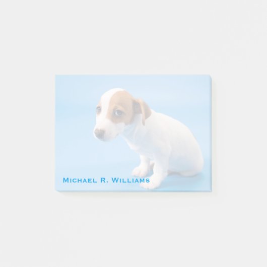 Jack Russell Welpe Post-it Klebezettel (Vorderseite)