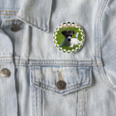 Jack-Russell-Welpen-runder Knopf Button (Beispiel)