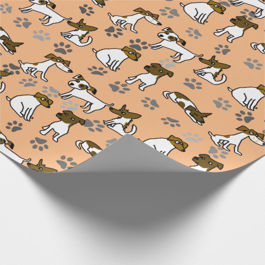 Jack Russell Wrapping Paper Geschenkpapier (Ecke)