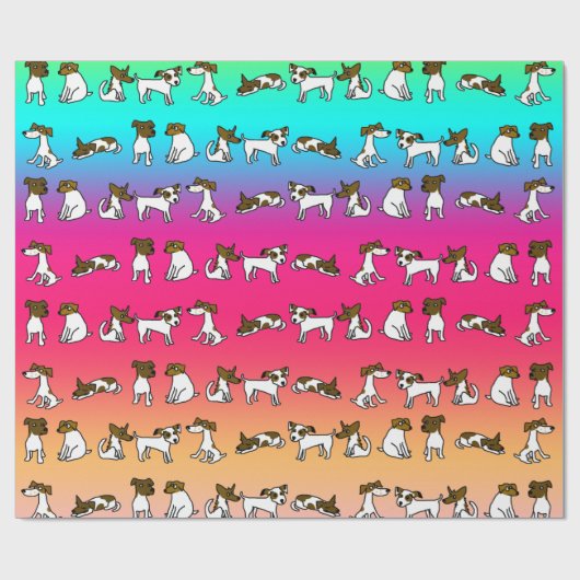 Jack Russell Wrapping Paper Geschenkpapier (Flach)