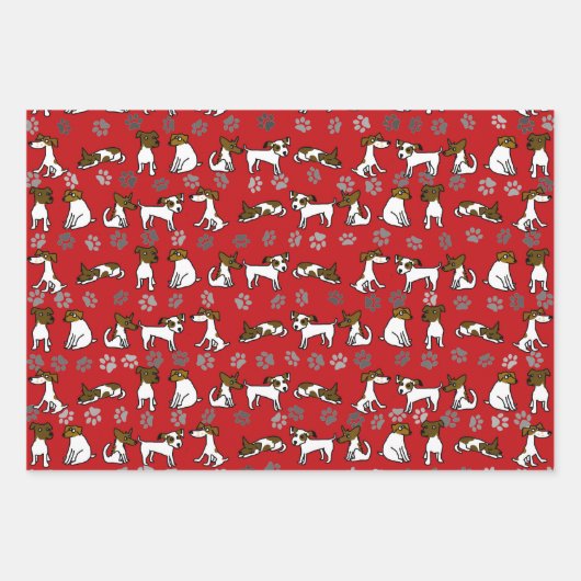Jack Russell Wrapping Paper Set Geschenkpapier Set (Vorderseite 2)