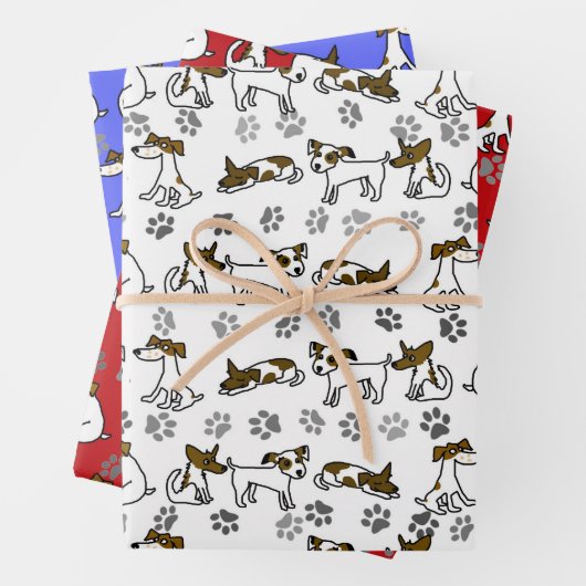 Jack Russell Wrapping Paper Set Geschenkpapier Set (Beispiel)