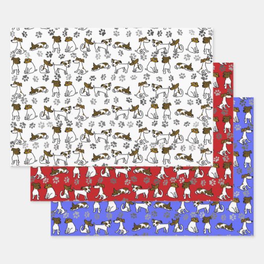 Jack Russell Wrapping Paper Set Geschenkpapier Set (Set)
