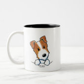 Jack Russell Zweifarbige Tasse (Links)