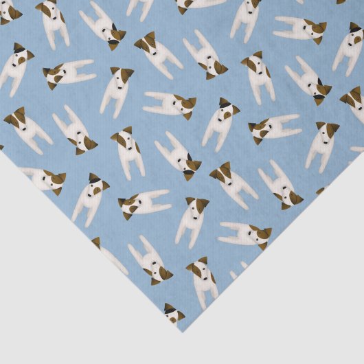 Jack Russells dogs pattern Seidenpapier (Ausschnitt)