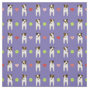 Jack Russells Herz Tennisbälle periwinkle Stoff