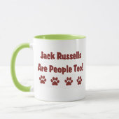 Jack Russells sind Menschen zu Tasse (Links)