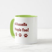 Jack Russells sind Menschen zu Tasse (Vorderseite Links)