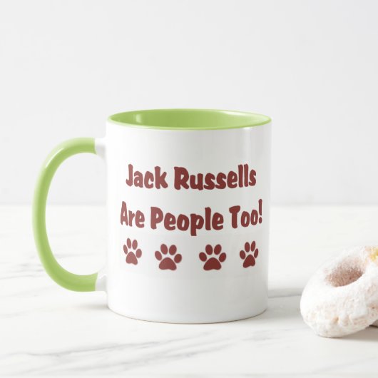 Jack Russells sind Menschen zu Tasse (Mit Donut)