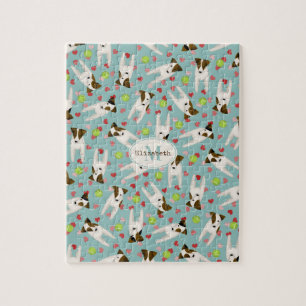 Jack Russells Tennisbälle Herz niedliches Hundesch Puzzle
