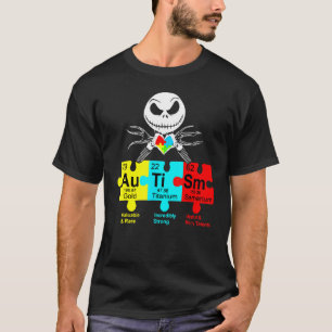Jack Skelett Liebesherz Puzzleteile Autismus Peri T-Shirt