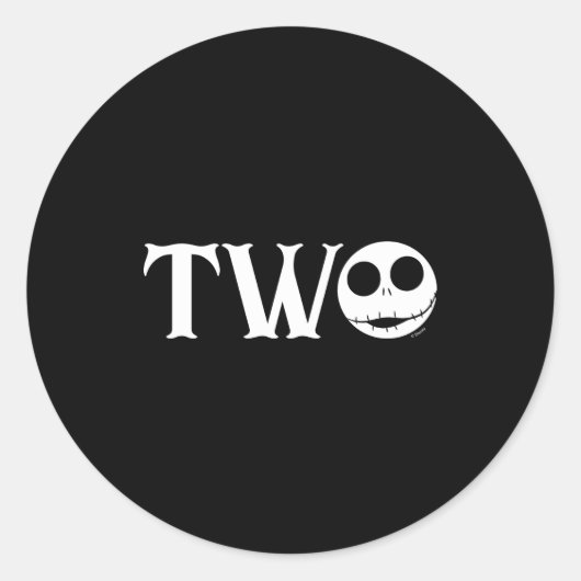 Jack Skellington First Birthday Two Baby Runder Aufkleber (Vorderseite)