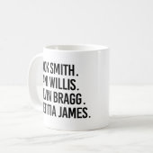 Jack Smith Fani Willis Alvin Bragg Letitia James Kaffeetasse (Vorderseite Links)