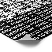 Jack Smith gegen Trump Ankündigung politischen Zit Poster (Ecke)