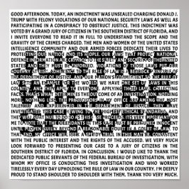 Jack Smith gegen Trump Ankündigung politischen Zit Poster