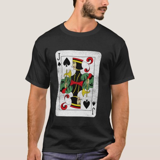 Jack Spades Playing Cards Halloween-Party Kostüm T-Shirt (Vorderseite)
