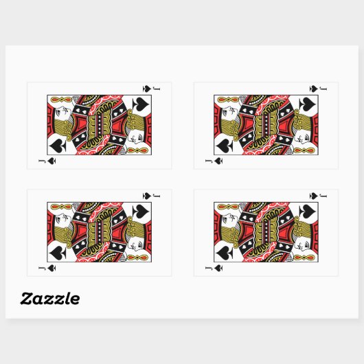 Jack Spades Rechteckiger Aufkleber (Blatt)