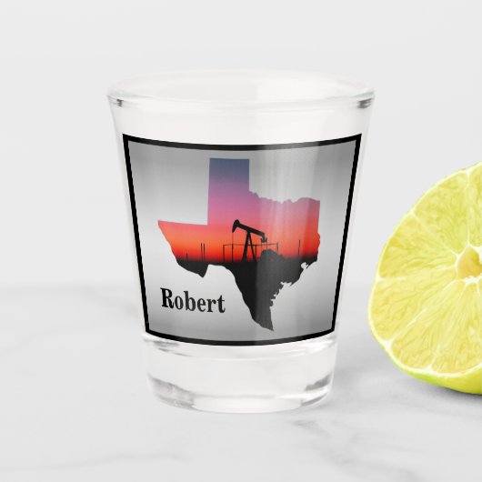 Jack Texas Form Personalisiert Schnapsglas (Vorderseite)