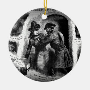 Jack the Ripper-Illustrierte Polizeinachrichten-Wi Keramik Ornament