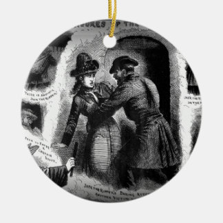 Jack the Ripper-Illustrierte Polizeinachrichten-Wi Keramik Ornament