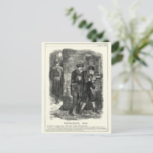 Jack the Ripper - Whitechapel, 1888 Postkarte (Stehend Vorderseite)