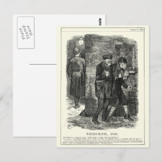 Jack the Ripper - Whitechapel, 1888 Postkarte (Vorne/Hinten)