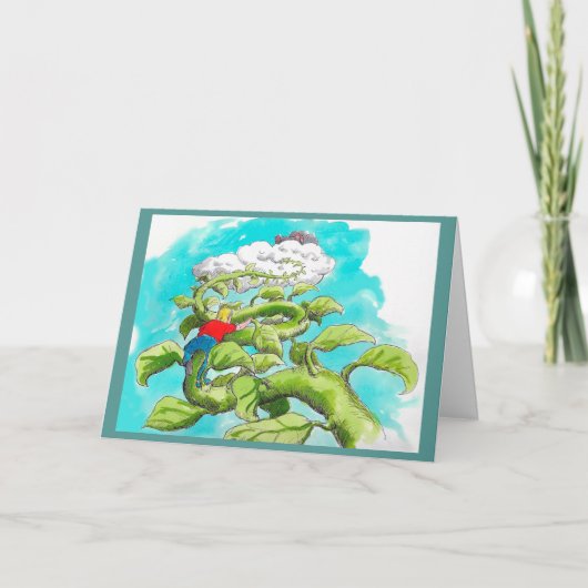 Jack und Beanstalk Geburtstagskarte Karte (Vorderseite)