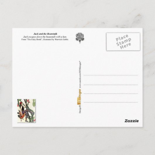 Jack und Beanstalk Postkarte (Rückseite)