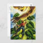 Jack und Beanstalk Postkarte (Vorne/Hinten)