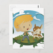 Jack und Beanstalk Postkarte (Vorne/Hinten)