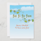 Jack und die Beanstalk Baby Shower Einladungen (Rückseite)