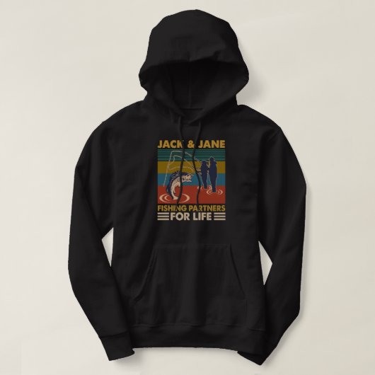 Jack und Jane Fishing-Shirt Hoodie (Design vorne)