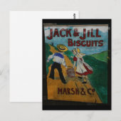 Jack und Jill Biscuits Vintages Werbeplakat Postkarte (Vorne/Hinten)
