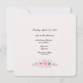 Jack und Jill Brautparty Wasserfarbe Rosen Einladung (Rückseite)