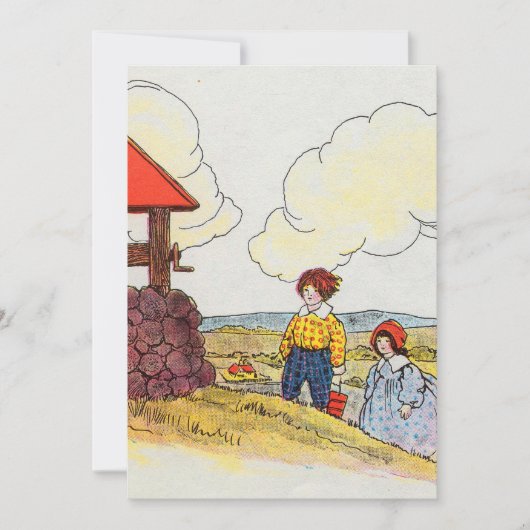 Jack und Jill gingen den Hügel hinauf Einladung (Vorderseite)