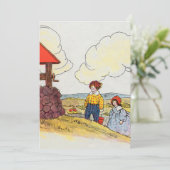 Jack und Jill gingen den Hügel hinauf Einladung (Stehend Vorderseite)